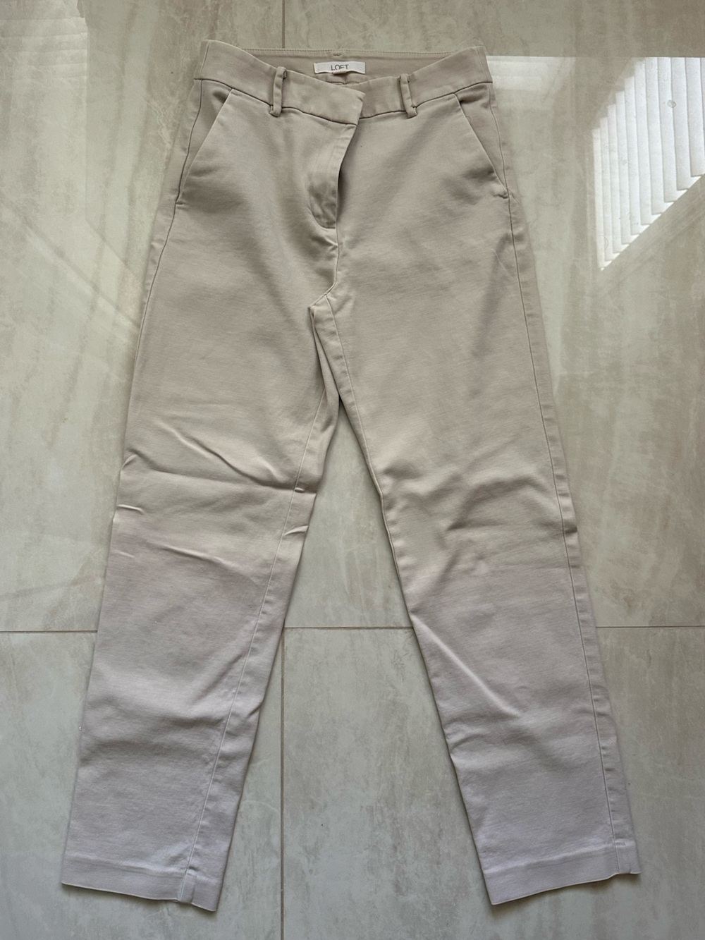 LOFT Women's Chino Trousers in Light Beige